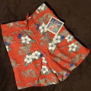La Cabana Floral Print Shorts Sz M